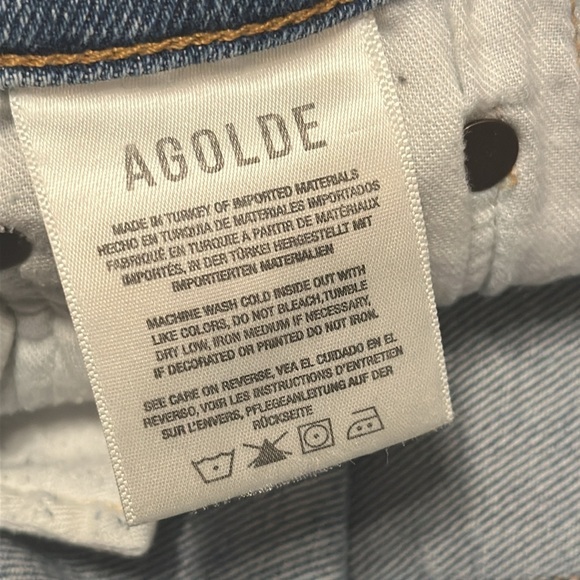 Women’s AGOLDE Sophie Jeans Mid Rise Light Wash Knee Rip‎ Skinny Fit Size 26 - Picture 8 of 10